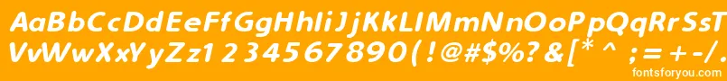 SimplyRoundedItalic Font – White Fonts on Orange Background