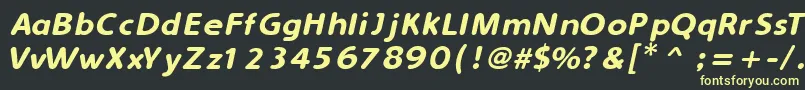 SimplyRoundedItalic Font – Yellow Fonts on Black Background