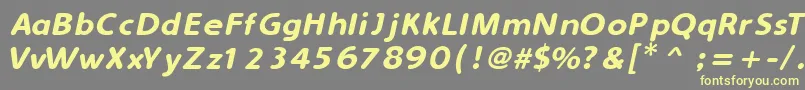 SimplyRoundedItalic Font – Yellow Fonts on Gray Background