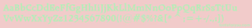 RaleighBoldBt Font – Green Fonts on Pink Background