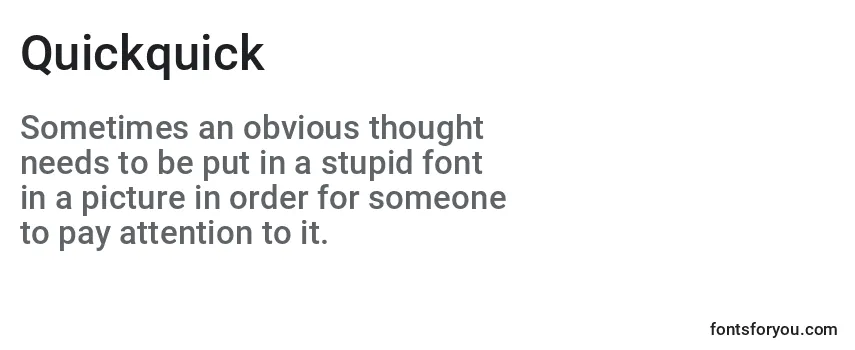 Quickquick Font
