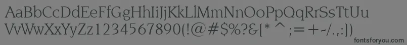 NovareseBookBt Font – Black Fonts on Gray Background