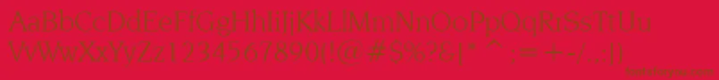 NovareseBookBt Font – Brown Fonts on Red Background