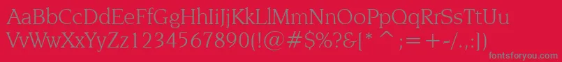 NovareseBookBt Font – Gray Fonts on Red Background