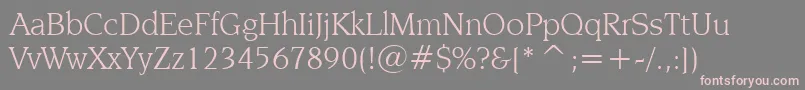 NovareseBookBt Font – Pink Fonts on Gray Background