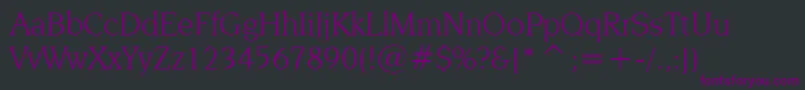 NovareseBookBt Font – Purple Fonts on Black Background