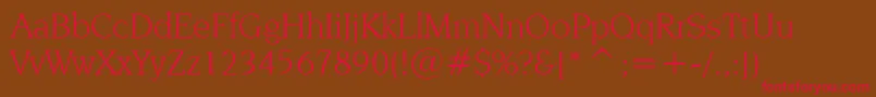 NovareseBookBt Font – Red Fonts on Brown Background