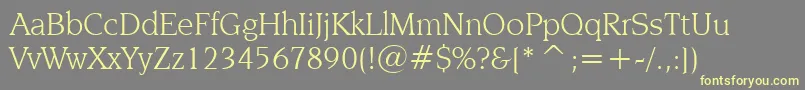 NovareseBookBt Font – Yellow Fonts on Gray Background