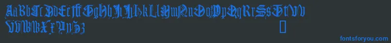 MonumentalGothicDemo Font – Blue Fonts on Black Background