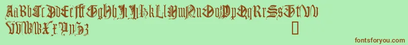 MonumentalGothicDemo Font – Brown Fonts on Green Background