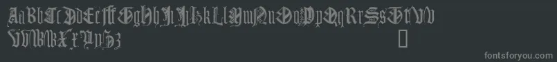 MonumentalGothicDemo-fontti – harmaat kirjasimet mustalla taustalla