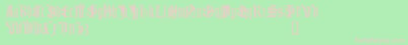 Шрифт MonumentalGothicDemo – розовые шрифты на зелёном фоне