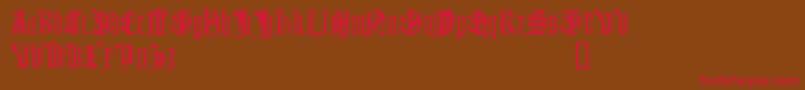 MonumentalGothicDemo Font – Red Fonts on Brown Background