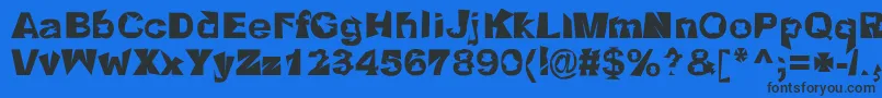 Crackho Font – Black Fonts on Blue Background