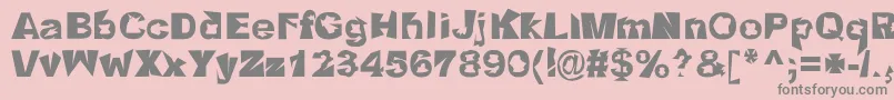 Шрифт Crackho – серые шрифты на розовом фоне