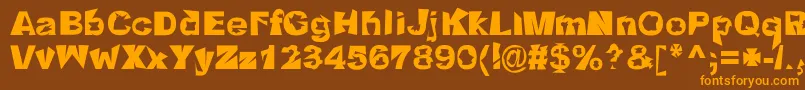 Crackho Font – Orange Fonts on Brown Background