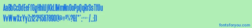 Deutschlander Font – Blue Fonts on Green Background