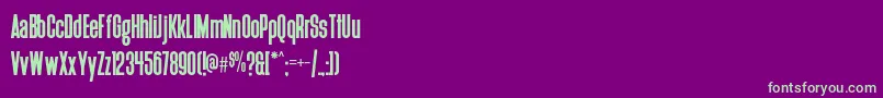 Deutschlander Font – Green Fonts on Purple Background