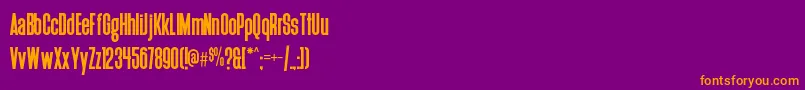 Deutschlander Font – Orange Fonts on Purple Background