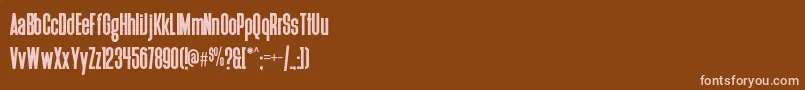 Deutschlander Font – Pink Fonts on Brown Background