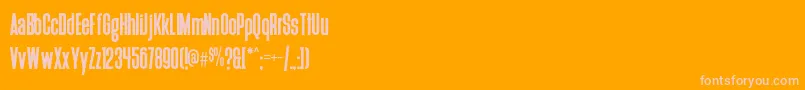 Deutschlander Font – Pink Fonts on Orange Background