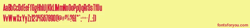 Deutschlander Font – Red Fonts on Yellow Background