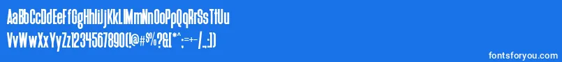 Deutschlander Font – White Fonts on Blue Background