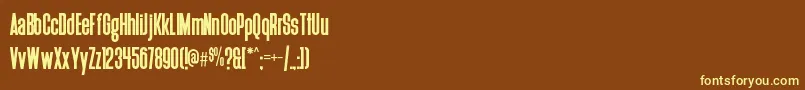 Deutschlander Font – Yellow Fonts on Brown Background