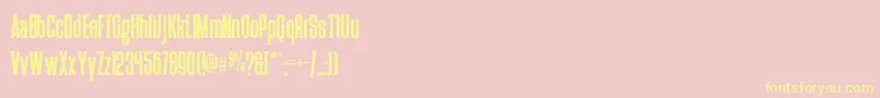 Deutschlander Font – Yellow Fonts on Pink Background