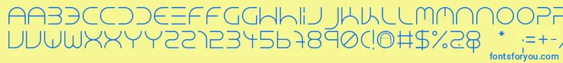 NeonClubMusic Font – Blue Fonts on Yellow Background