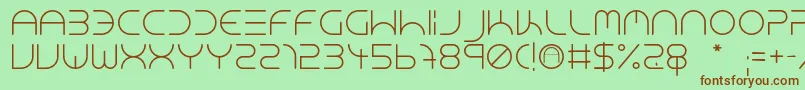 NeonClubMusic Font – Brown Fonts on Green Background