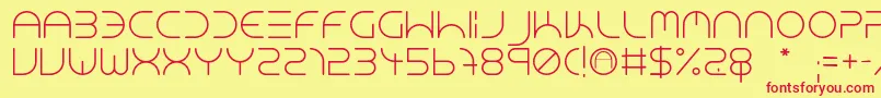 NeonClubMusic Font – Red Fonts on Yellow Background