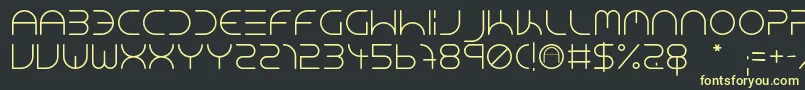 NeonClubMusic Font – Yellow Fonts on Black Background