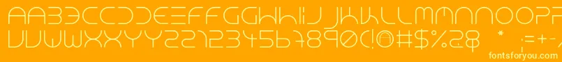 NeonClubMusic Font – Yellow Fonts on Orange Background