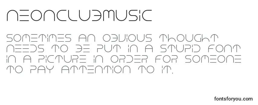 NeonClubMusic-fontti