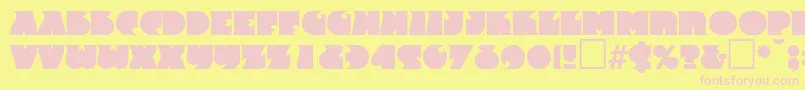 FrenzyRegular Font – Pink Fonts on Yellow Background