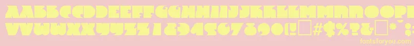 FrenzyRegular Font – Yellow Fonts on Pink Background