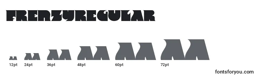 FrenzyRegular Font Sizes