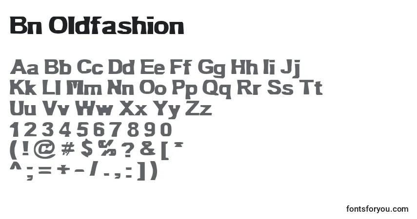 Bn Oldfashion-fontti – aakkoset, numerot, erikoismerkit