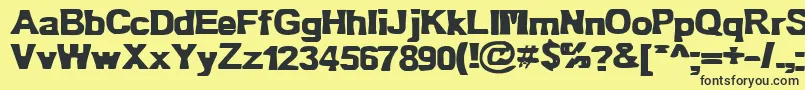Шрифт Bn Oldfashion – чёрные шрифты на жёлтом фоне