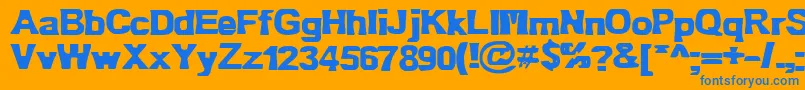 Bn Oldfashion Font – Blue Fonts on Orange Background