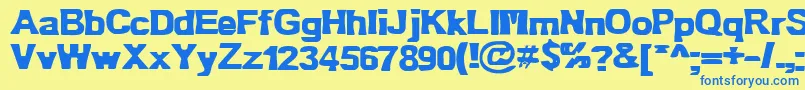 Bn Oldfashion Font – Blue Fonts on Yellow Background
