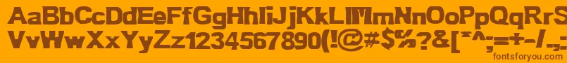 Bn Oldfashion Font – Brown Fonts on Orange Background