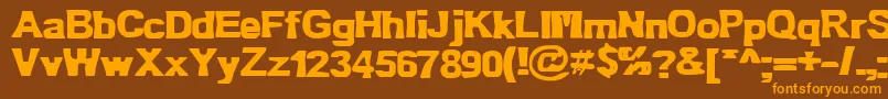 Bn Oldfashion Font – Orange Fonts on Brown Background