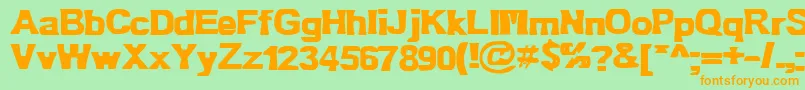 Bn Oldfashion Font – Orange Fonts on Green Background