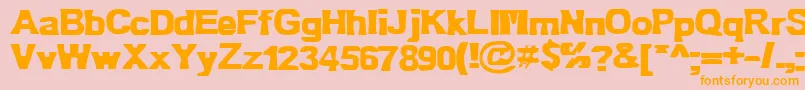 Bn Oldfashion-Schriftart – Orangefarbene Schriften auf rosa Hintergrund