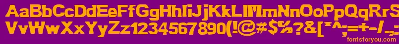 Bn Oldfashion-Schriftart – Orangefarbene Schriften auf violettem Hintergrund