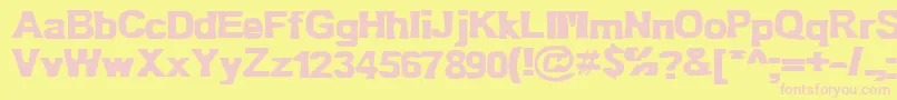 Bn Oldfashion Font – Pink Fonts on Yellow Background