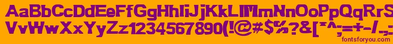 Bn Oldfashion Font – Purple Fonts on Orange Background