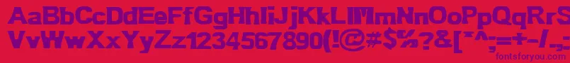 Bn Oldfashion-Schriftart – Violette Schriften auf rotem Hintergrund